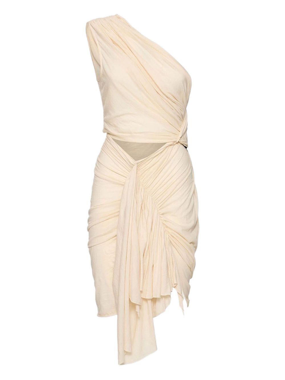 Rick Owens DRKSHDW Fog asymmetric draped dress - Neutrals