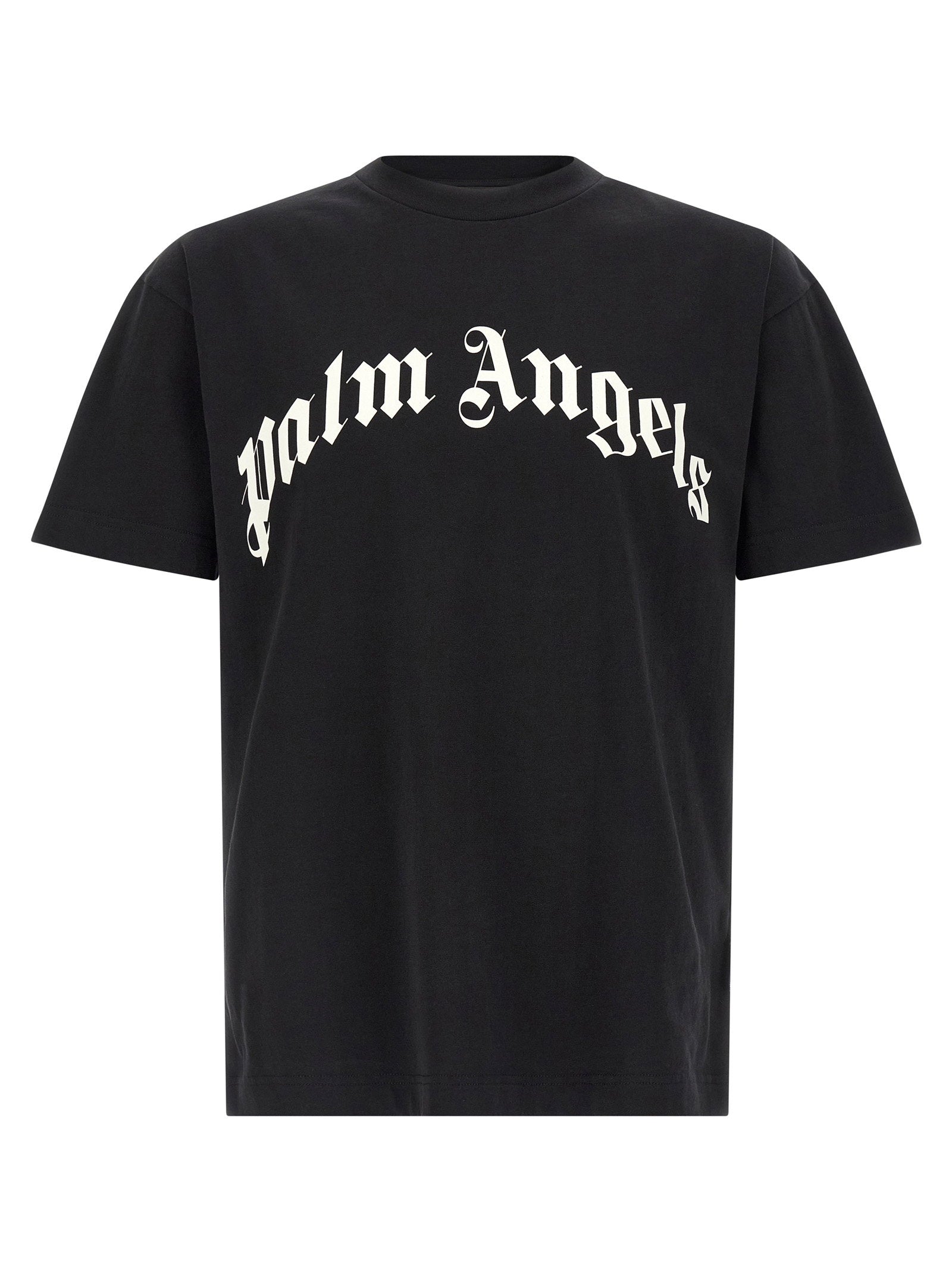 Curved Logo Graphic T-shirt — Black