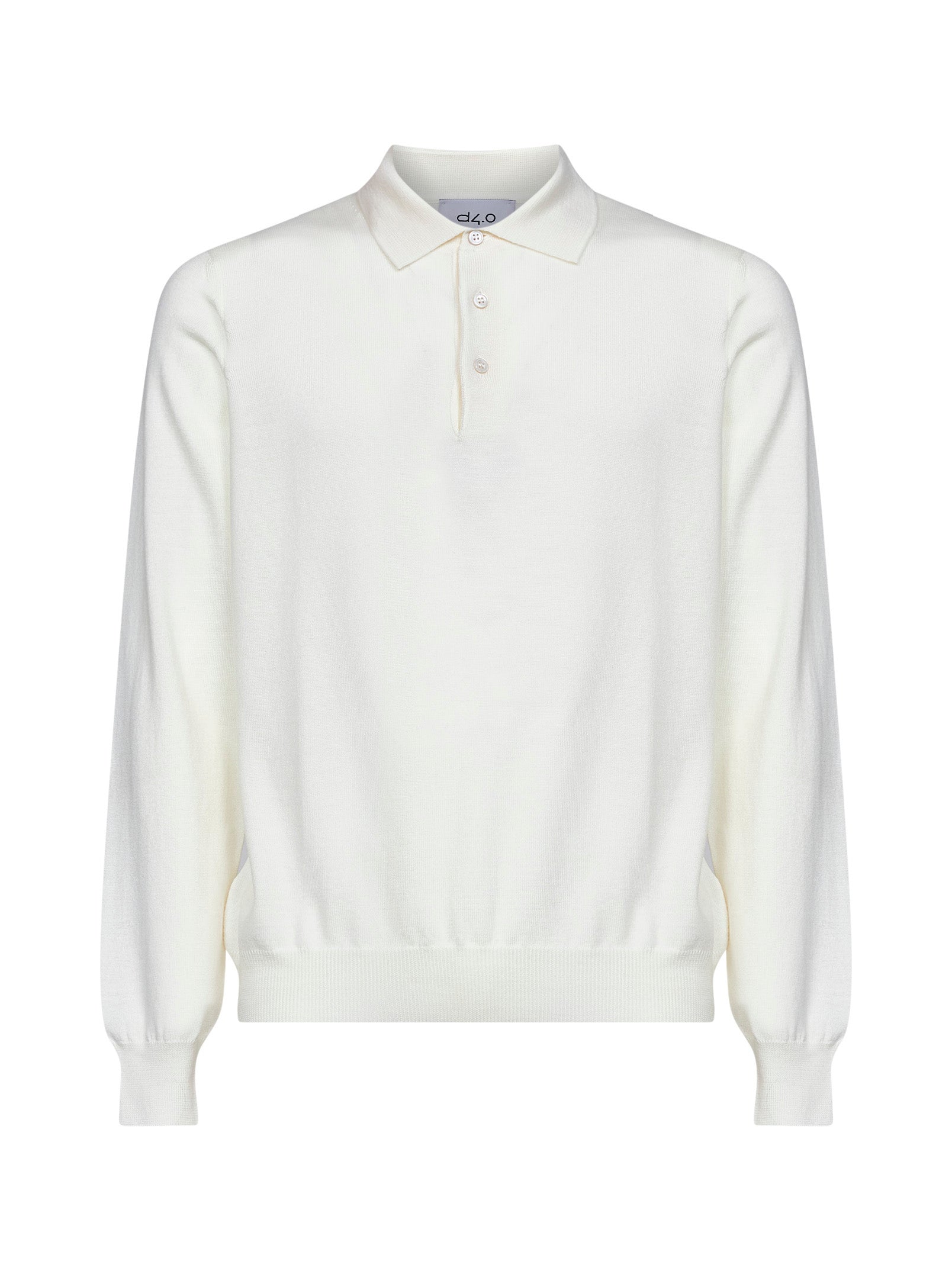 Virgin Wool Polo Shirt — White
