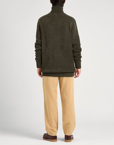 Man Turtleneck Dark green Size 46 Virgin Wool, Polyamide