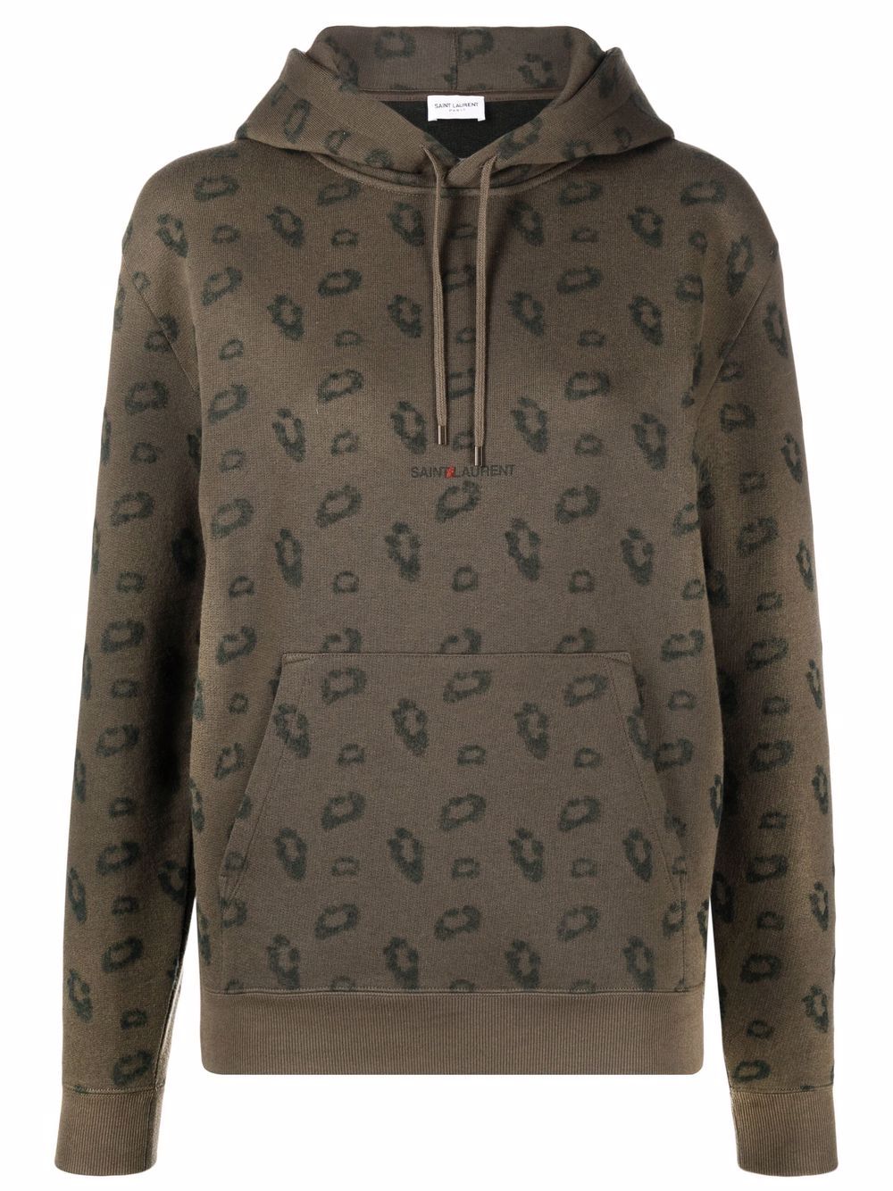 Logo-print long-sleeve hoodie - Green