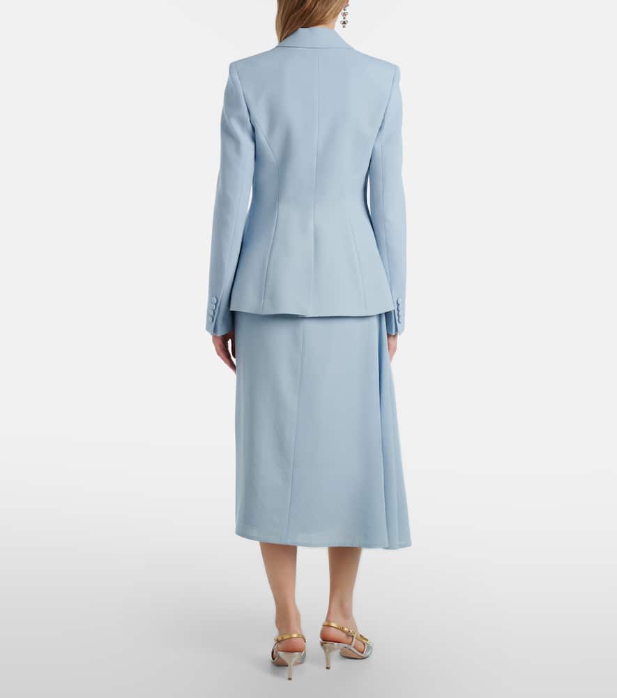 Virgin wool midi skirt