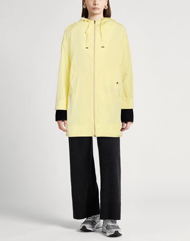 Woman Overcoat & Trench Coat Pastel yellow Size 2 Polyester, Cotton