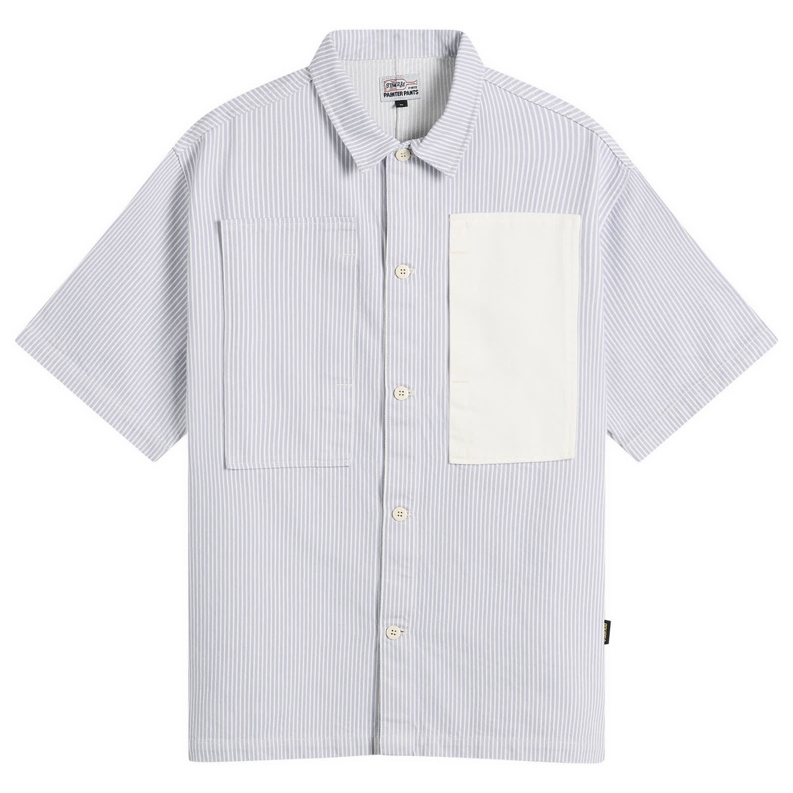 Men's Short Sleeve Painter Shirt Cosmic Purple Hickory