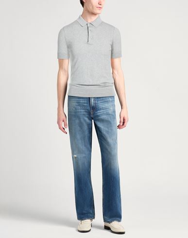 Man Sweater Grey Size 36 Cotton