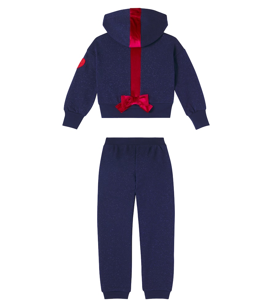 Embellished cotton-blend hoodie and sweatpants set