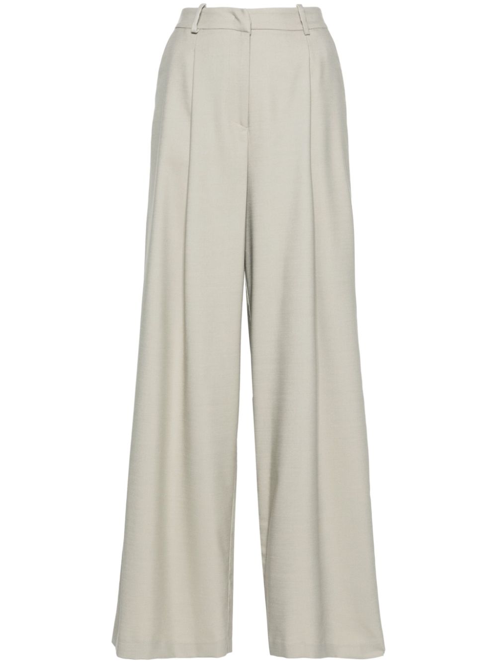High-waist palazzo trousers - Green