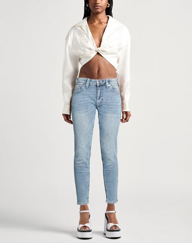 Woman Jeans Blue Size 26 Cotton, Polyester, Elastane