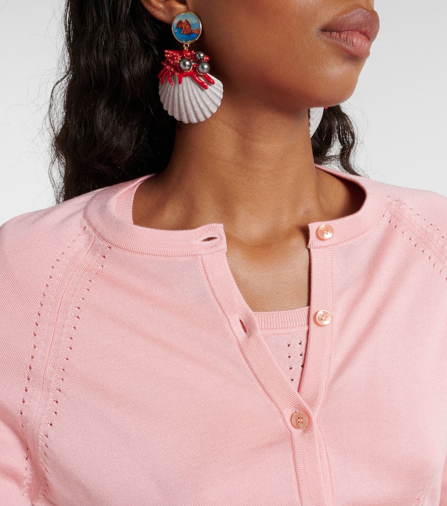 Capri cropped silk cardigan