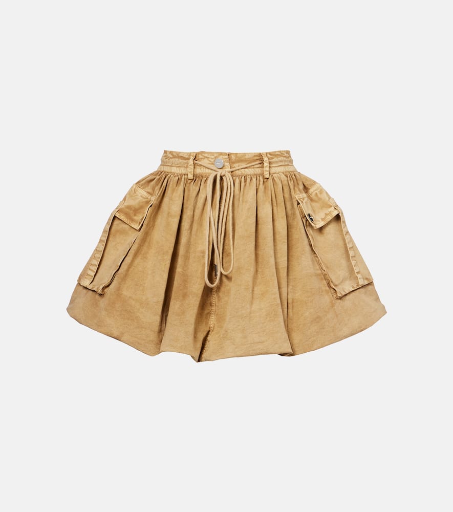 Cotton-blend miniskirt