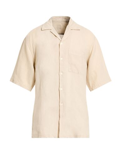 Man Shirt Beige Size L Linen