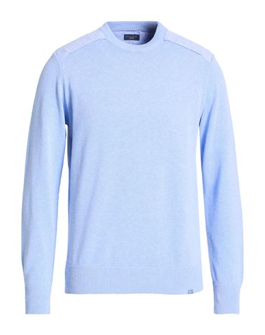 Man Sweater Light blue Size L Cotton, Linen