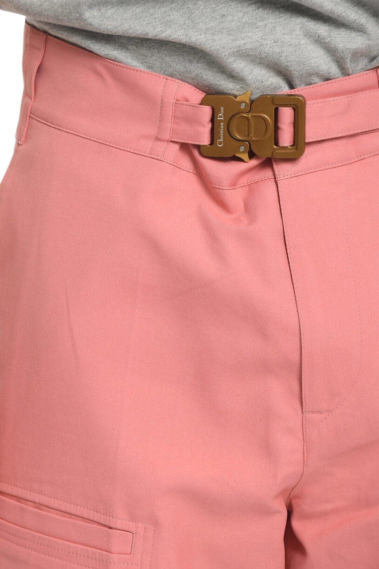 Pink Relaxed Solid Shorts