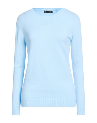 Woman Sweater Sky blue Size L/XL Viscose, Polyamide, Polyester