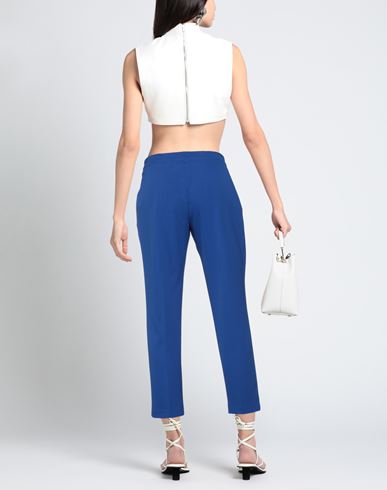Woman Pants Bright blue Size M Polyester, Elastane