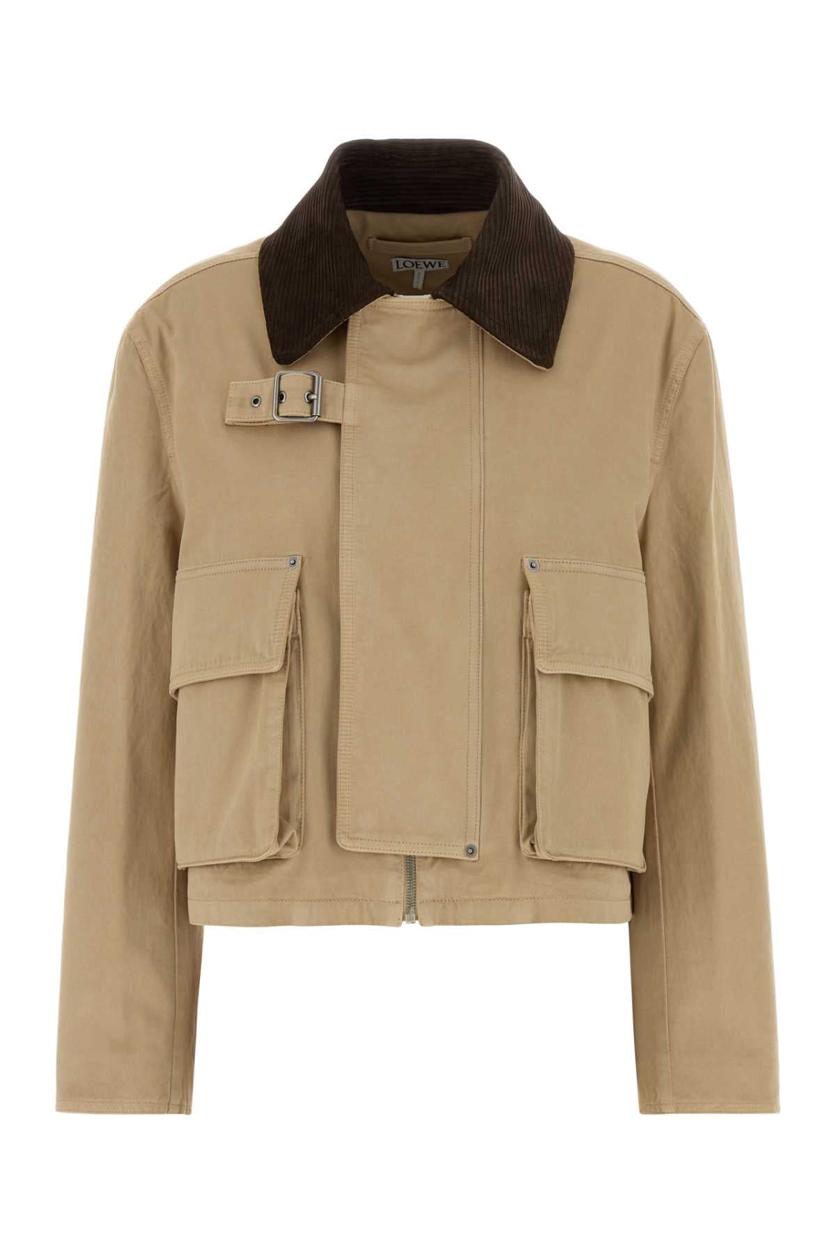 SHORT PARKA Jacket — Beige