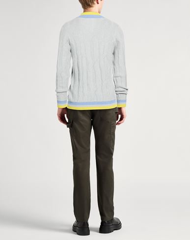 Man Sweater Light grey Size 36 Cotton