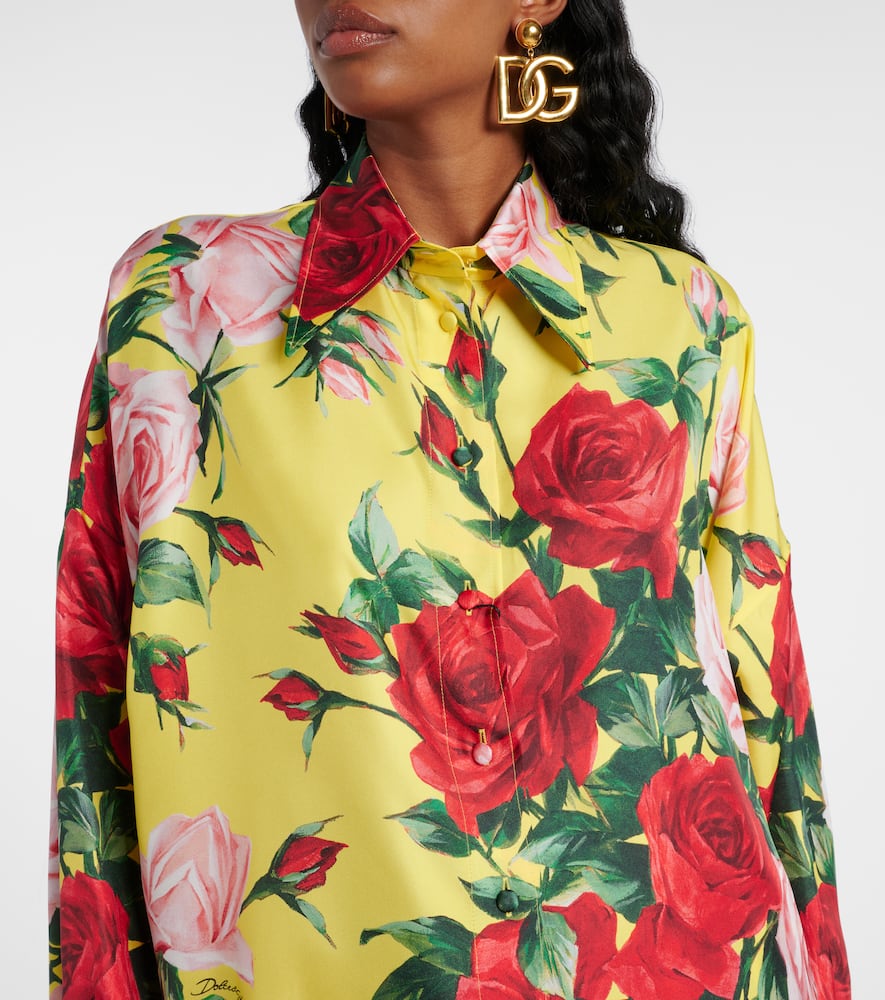 Floral silk shirt