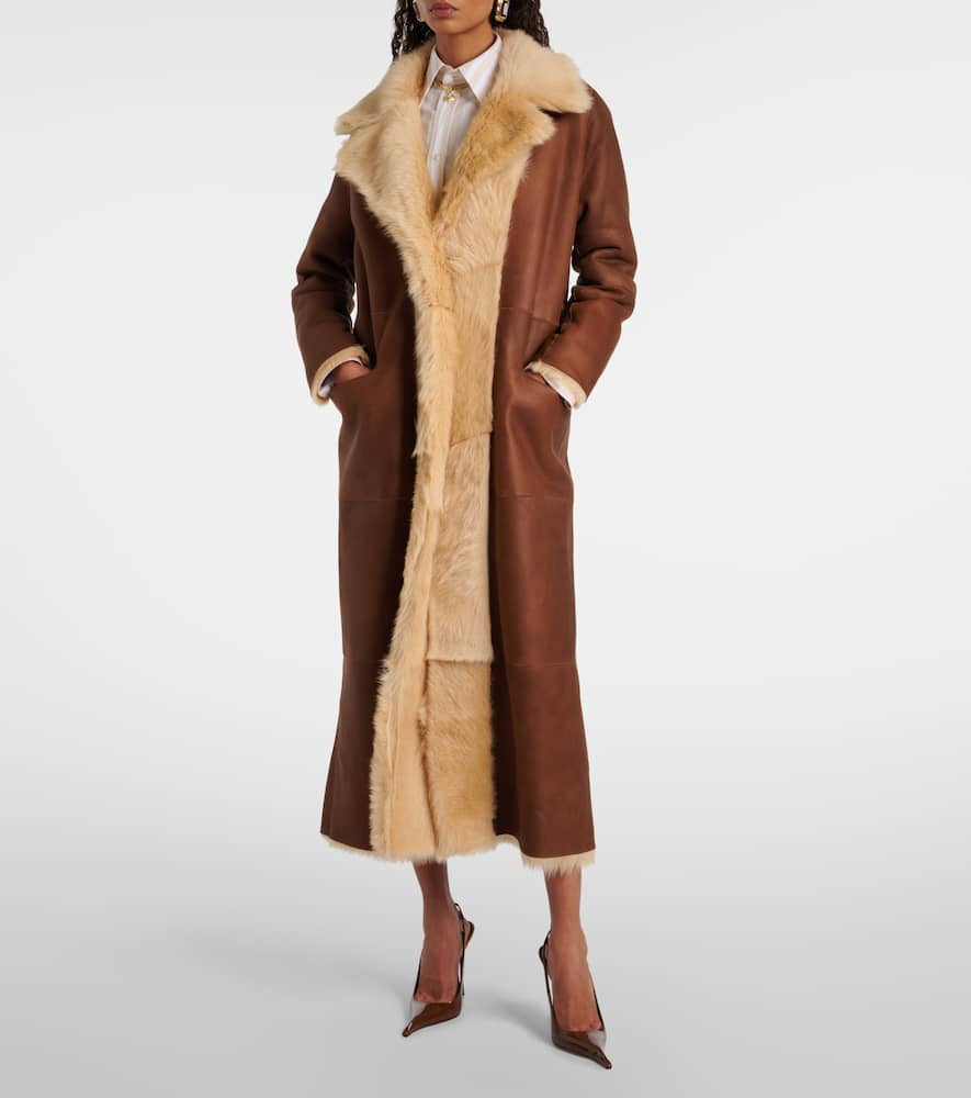 Evita Long shearling coat
