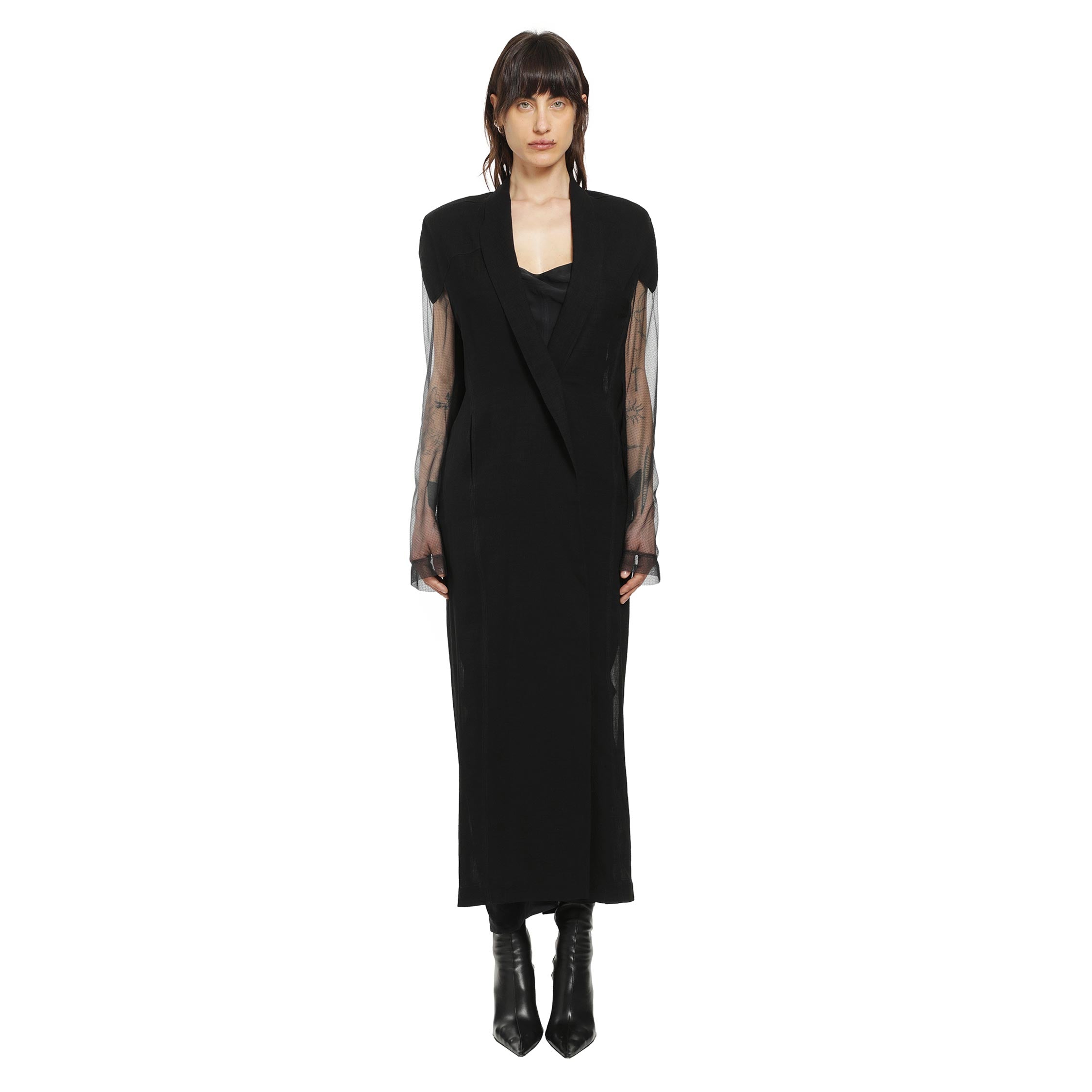 Semi-sheer Tulle Coat