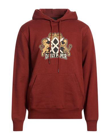 Man Sweatshirt Brick Size L Cotton