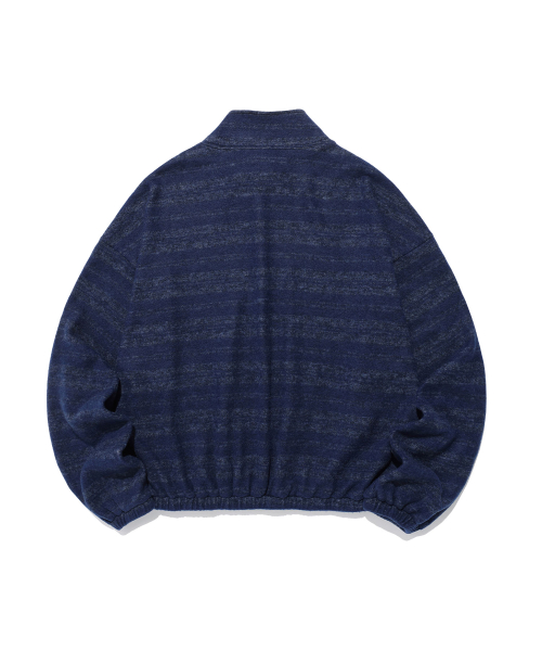 STRIPE HALF ZIP UP_NAVY