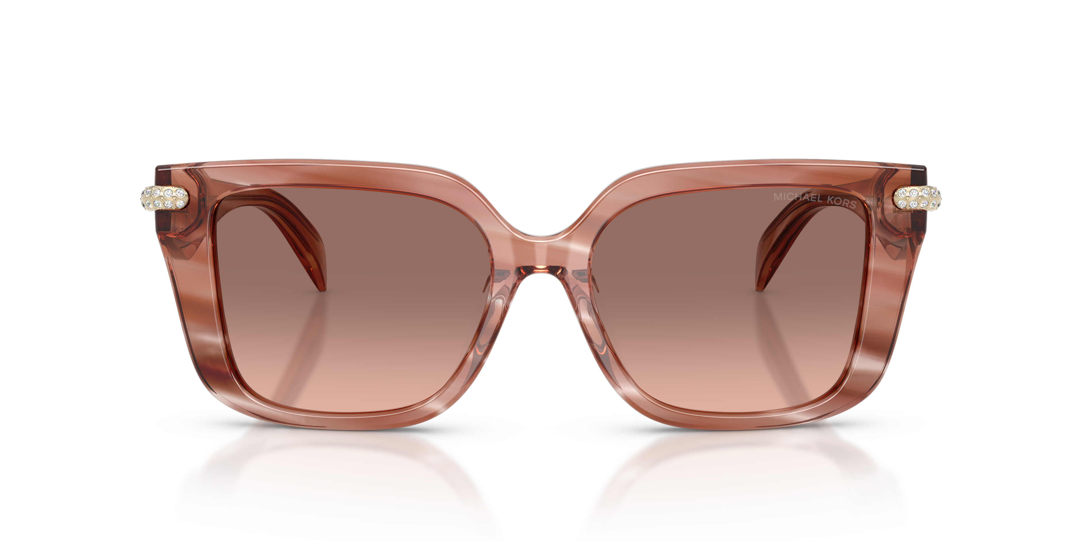 Michael Kors Vrouw Michael Kors MK2275BU SANTO DOMINGO 405613 Zonnebrillen Acetaat Roos Bruin Kwadraat Normaa