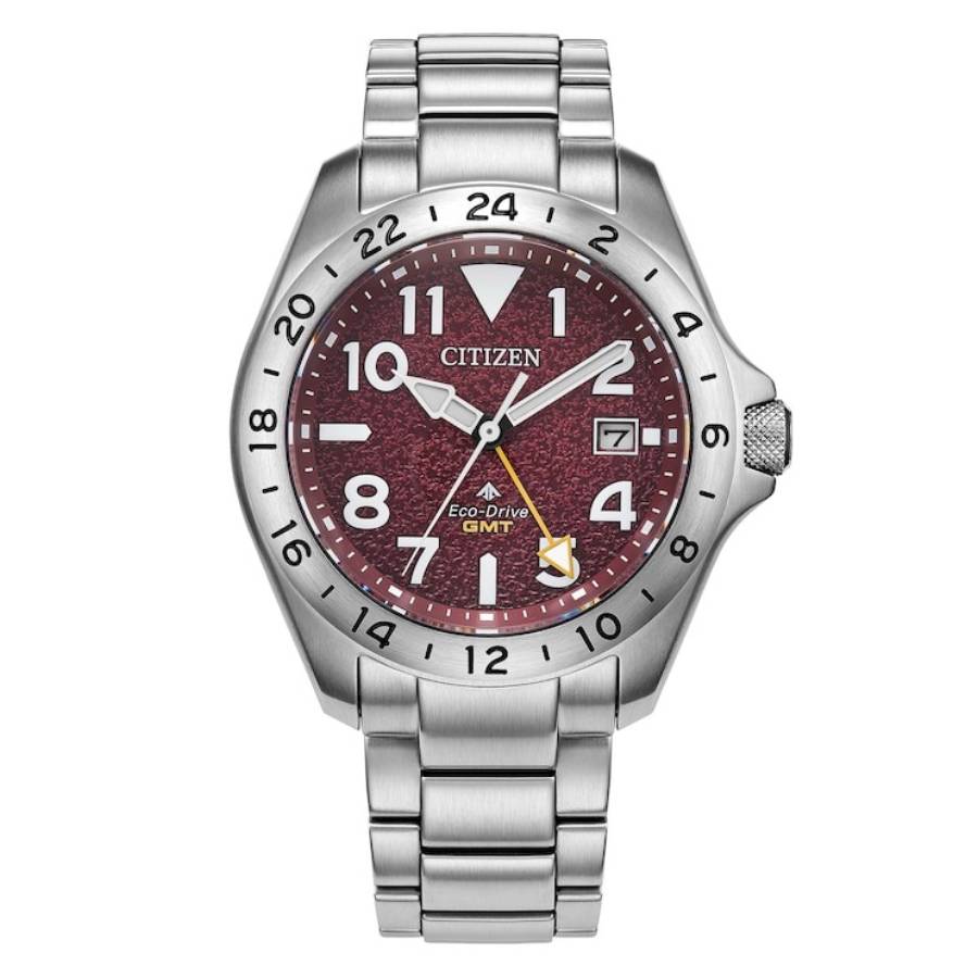 Promaster Land GMT Eco-Drive Red Dial Mens Watch BJ7150-50W