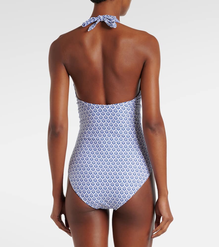 Cape Cod printed halterneck swimsuit