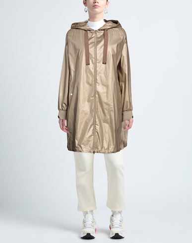 Woman Overcoat & Trench Coat Platinum Size 6 Cotton, Polyurethane, Viscose, Polyamide, Metallic fiber