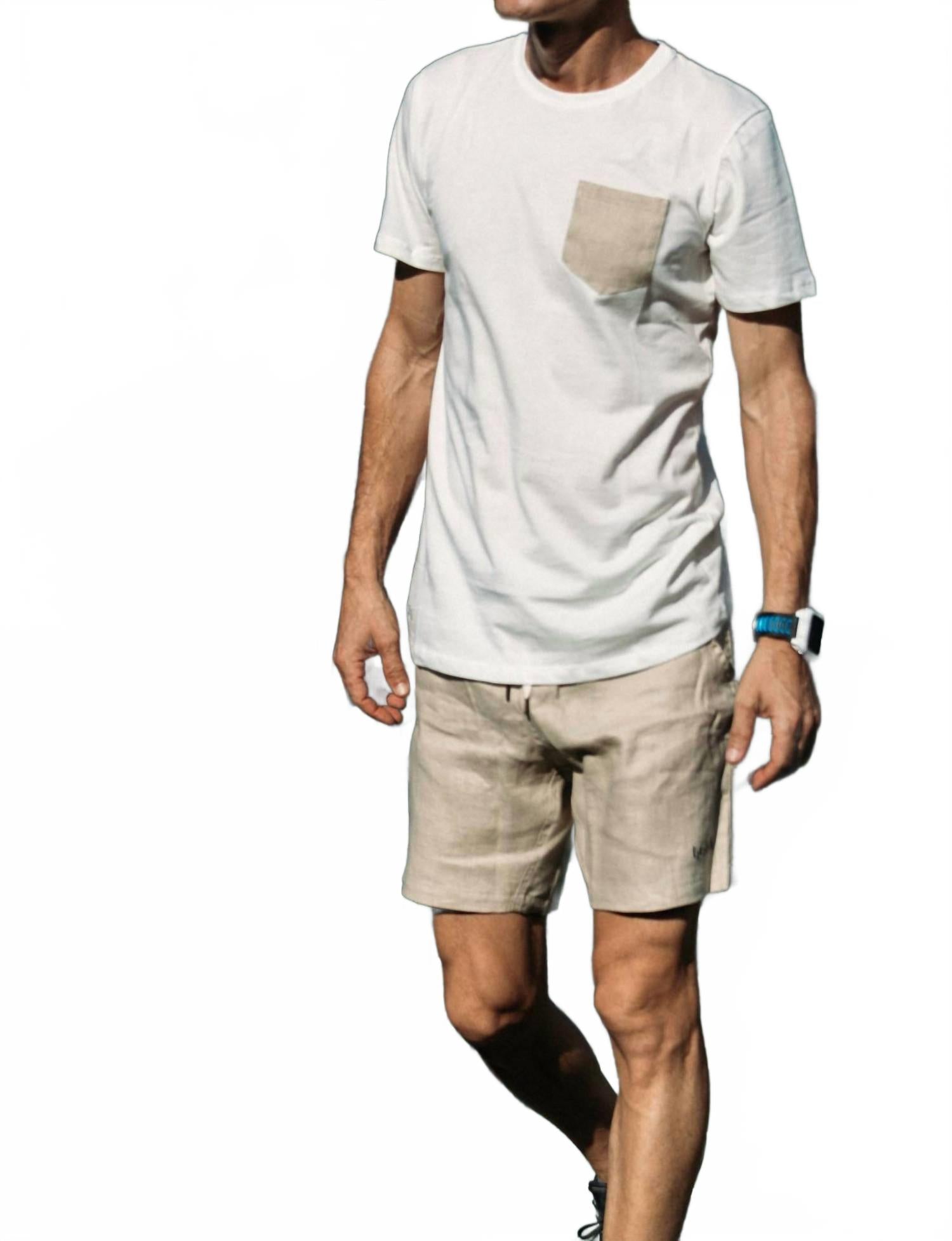 Front Pocket Top In White