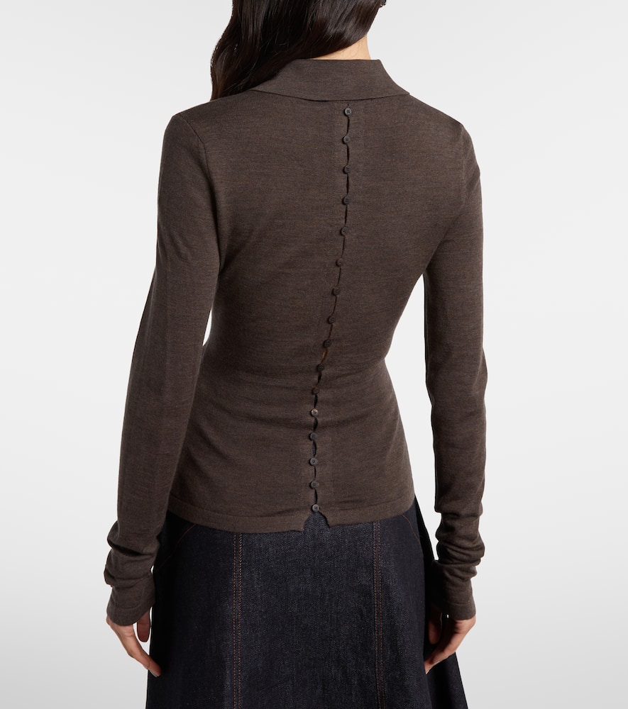 Wool polo shirt