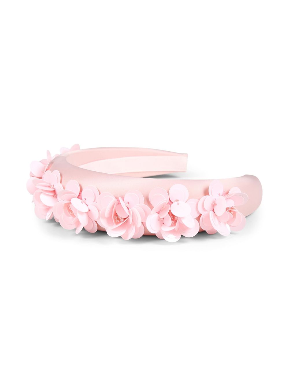 Floral-appliqué head band - Pink