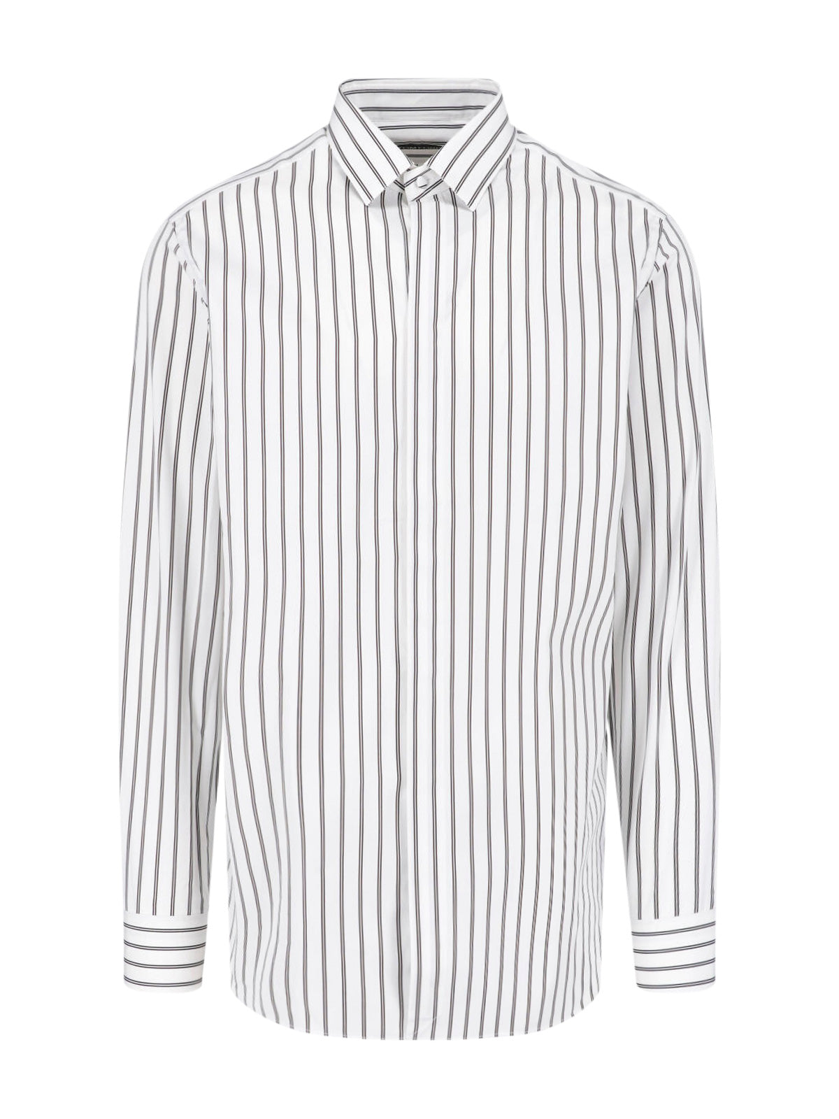 Cotton Button-Down Shirt with Mother-of-Pearl Buttons