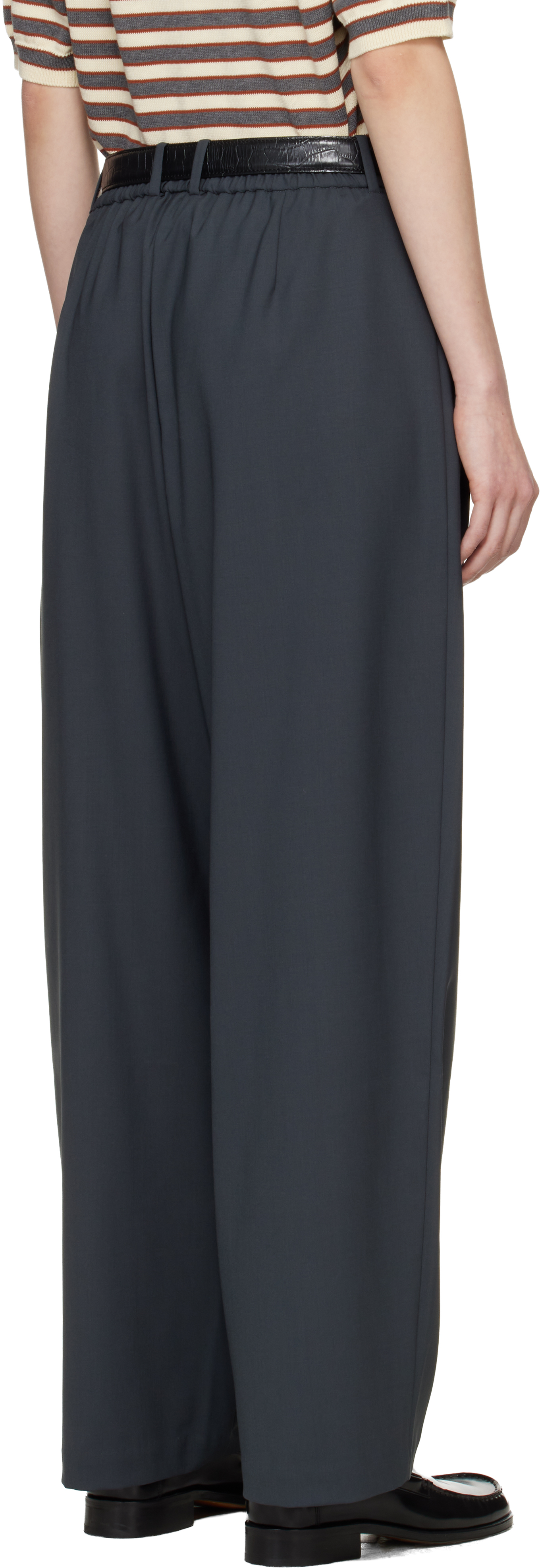 Gray Tailored Masculine Trousers