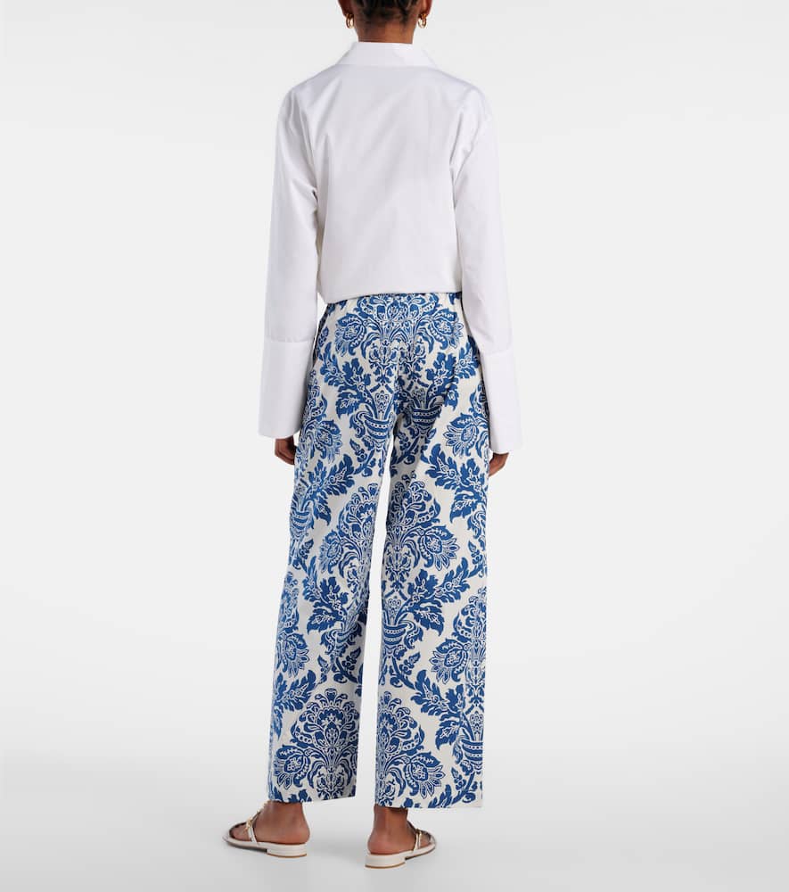 Merano cotton wide-leg pants