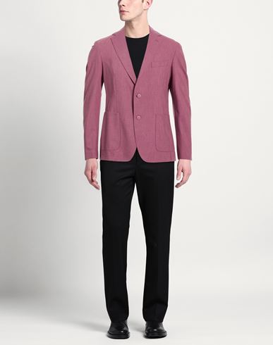 Man Blazer Mauve Size 40 Polyester, Wool, Viscose, Elastane