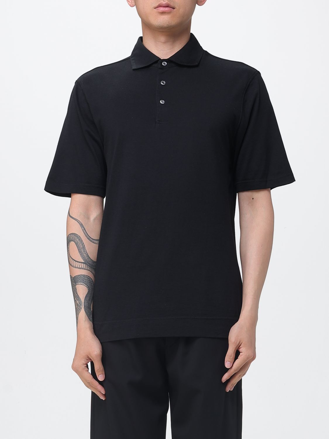 Polo Shirt Men color Black