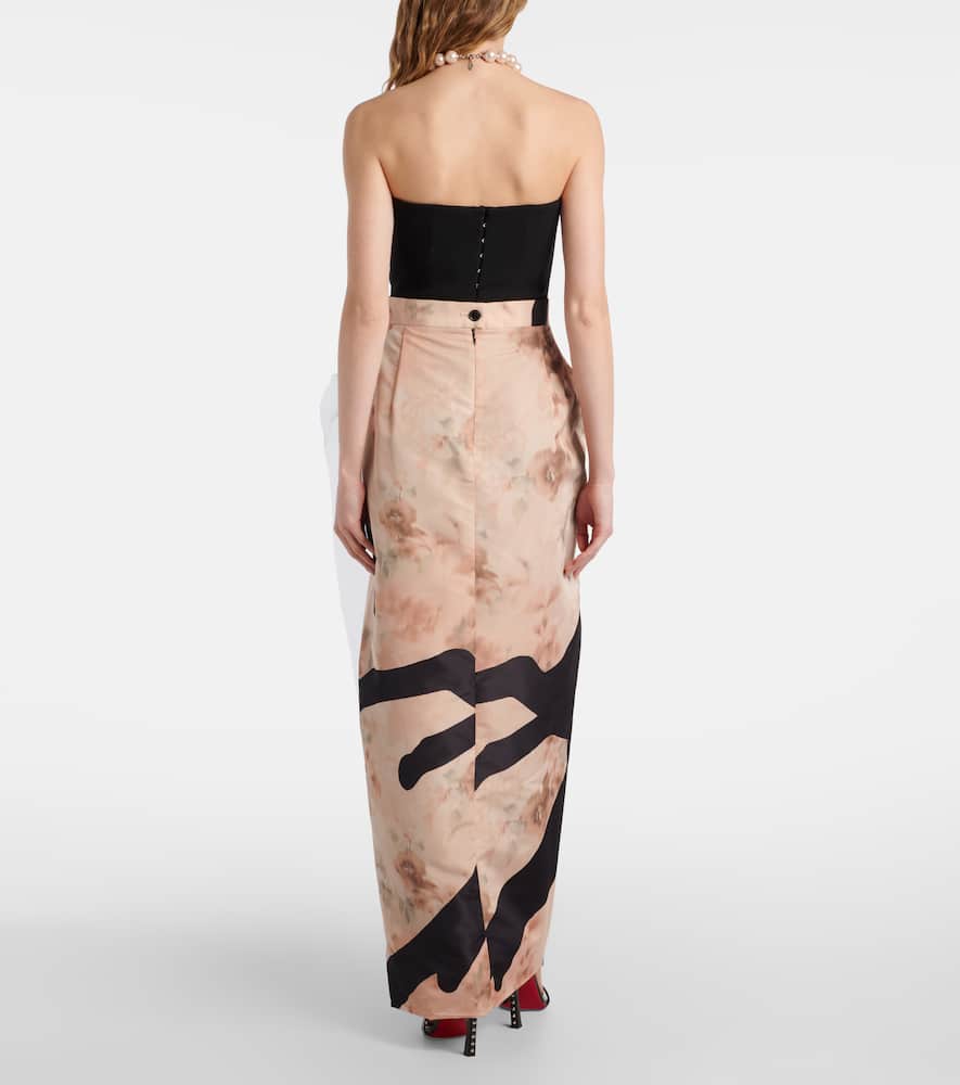 Draped maxi skirt
