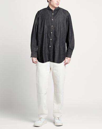 Man Denim shirt Charcoal Size 17 Cotton