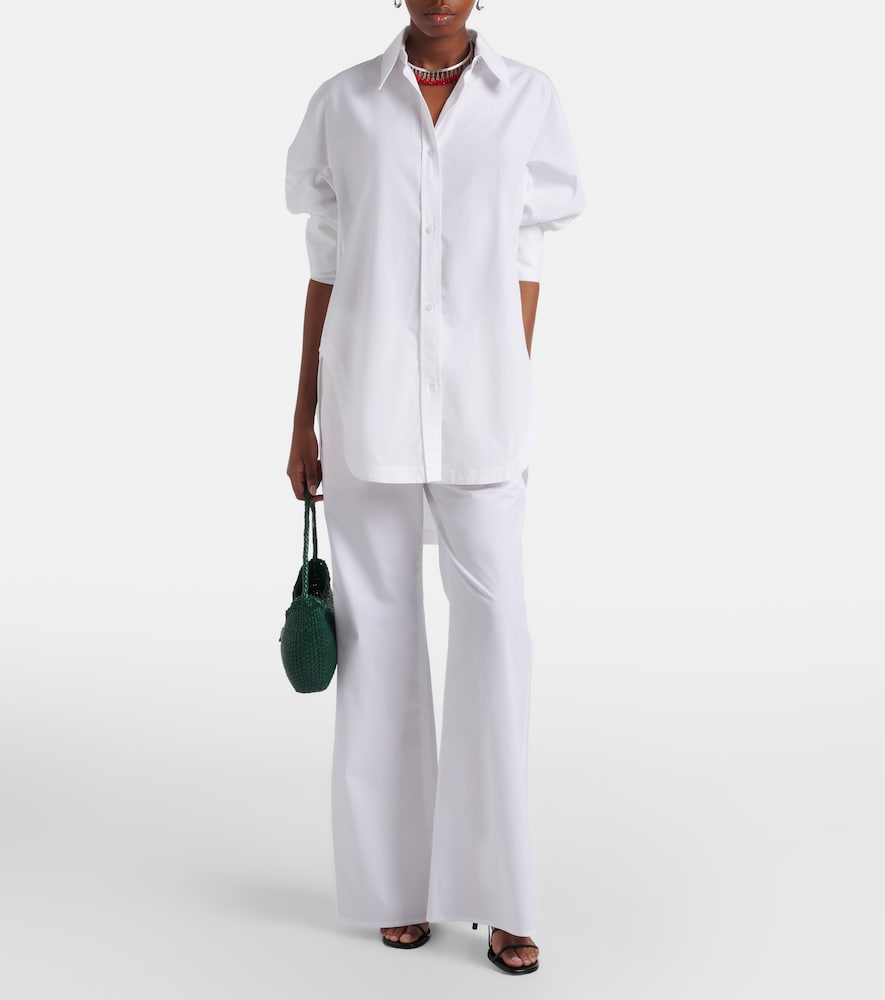 Poplin Power II cotton poplin wide-leg pants