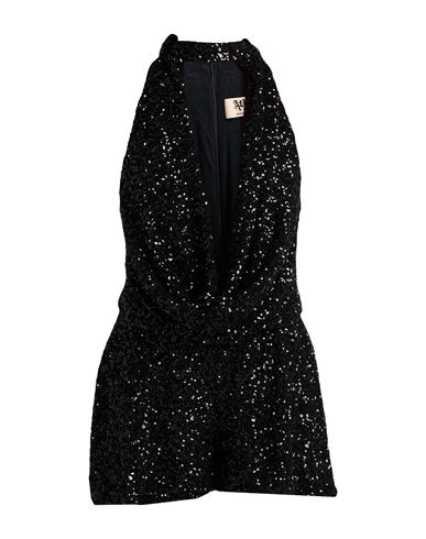 Woman Playsuit Black Size M Polyester, Elastane