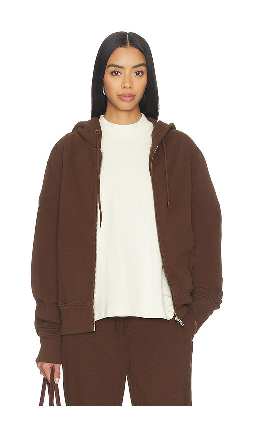 Entire Studios Slim Zip Up Hoodie in Brown. L. Also in M