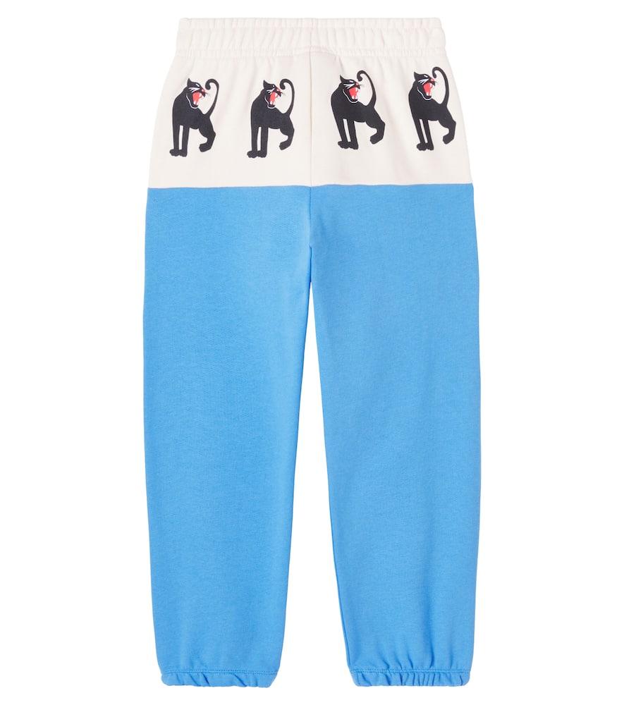 Panther printed cotton sweatpants