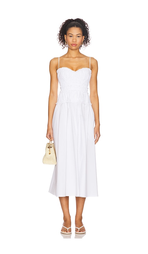 Tularosa Clea Midi Dress in White. - L also in M, S