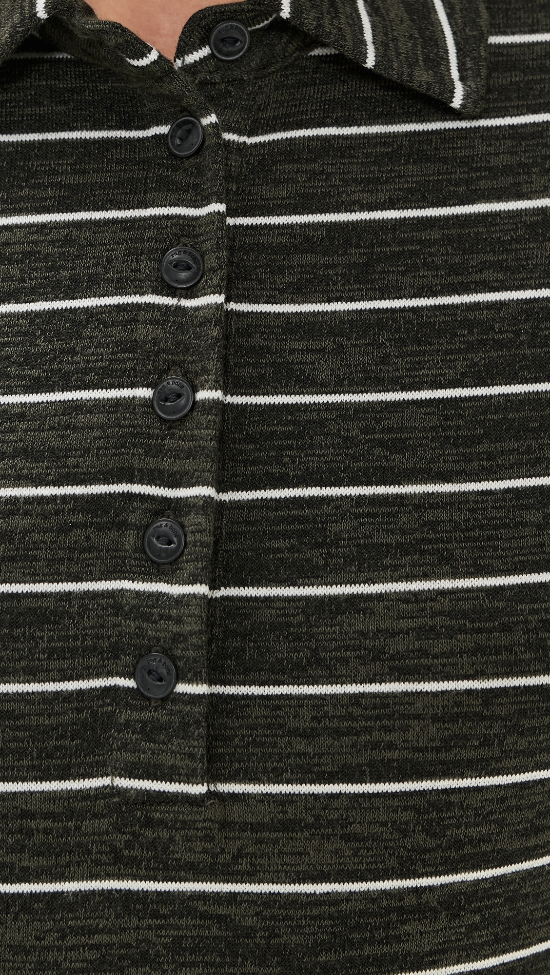 The Knit Stripe Polo Mini Dress armmt