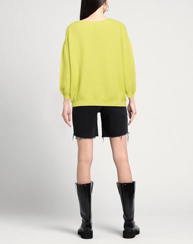 Woman Sweater Lime green Size M/L Cotton