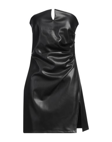 Woman Mini dress Black Size 4 Polyurethane, Polyester