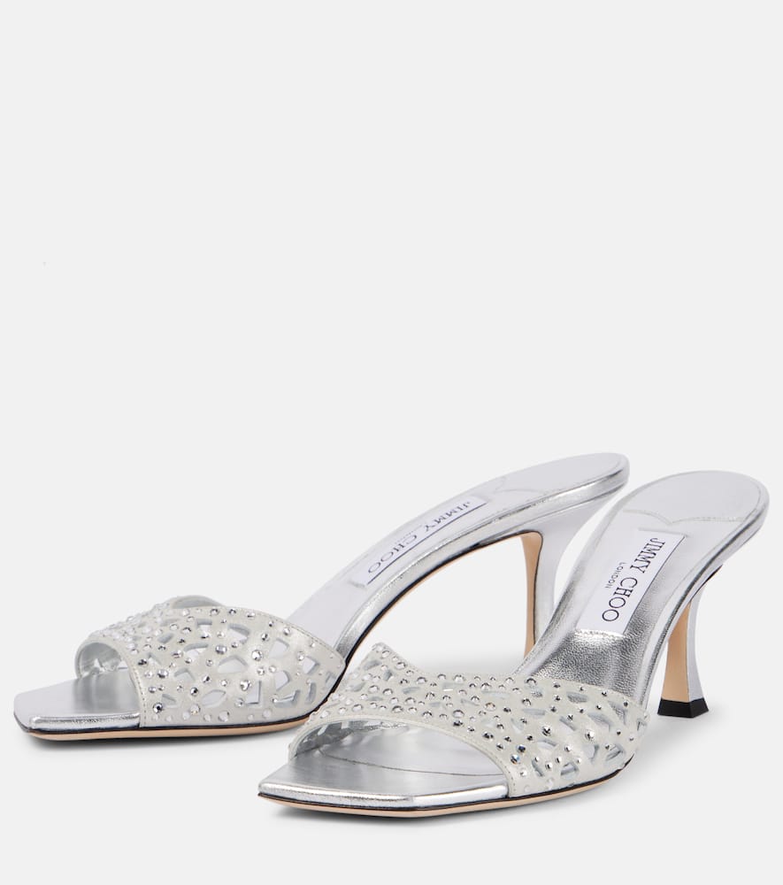 Jimmy Choo Skye 70 embellished satin mules