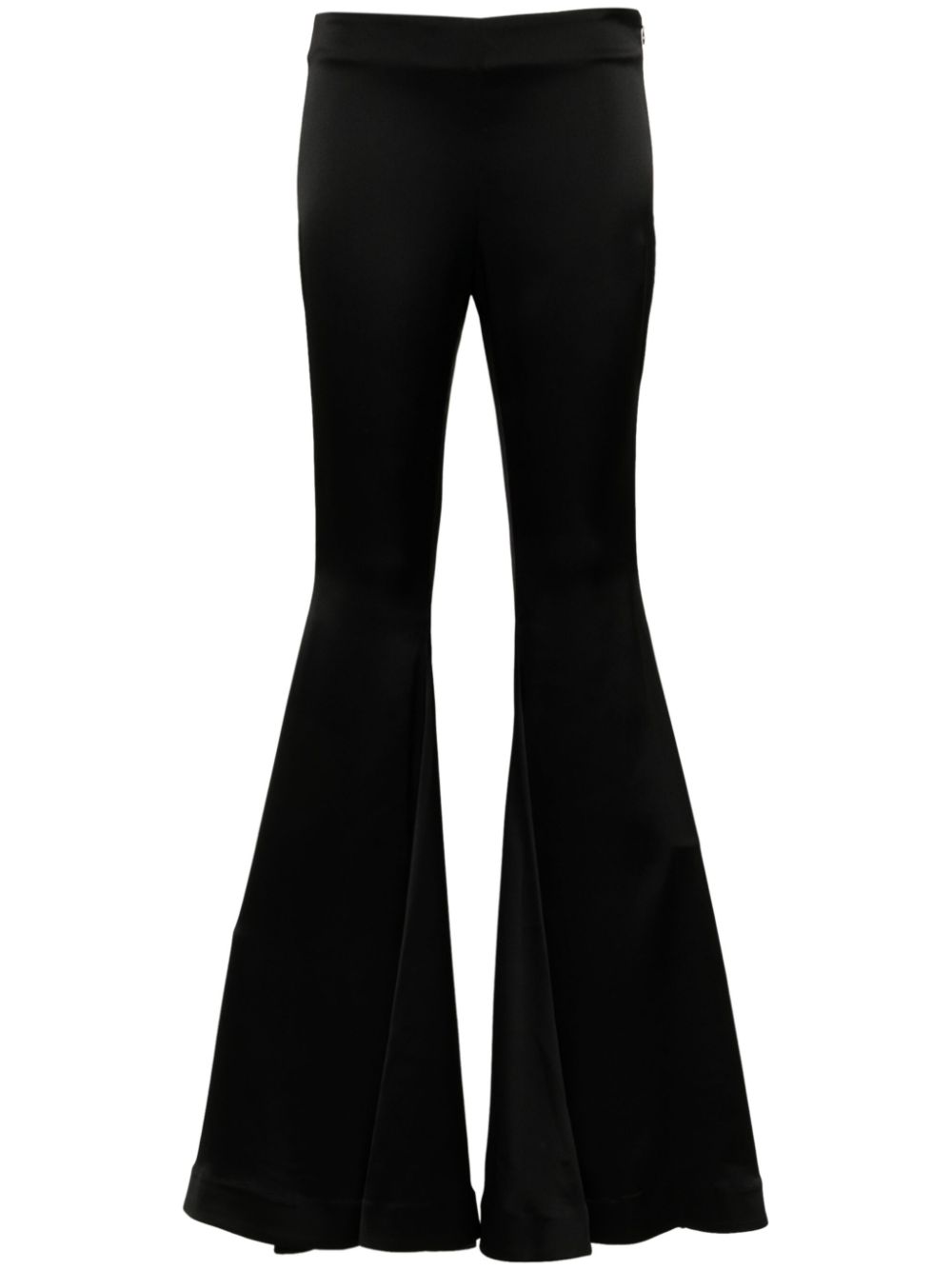 High-waist flared trousers - Black